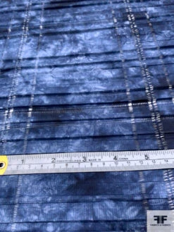 Tie-Dye Printed Pleated Cotton Novelty - Shades Of Blue -Fabrics And Fabrics Store 16213 5