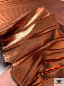 Pleated Lamé - Copper -Fabrics And Fabrics Store 16227 7