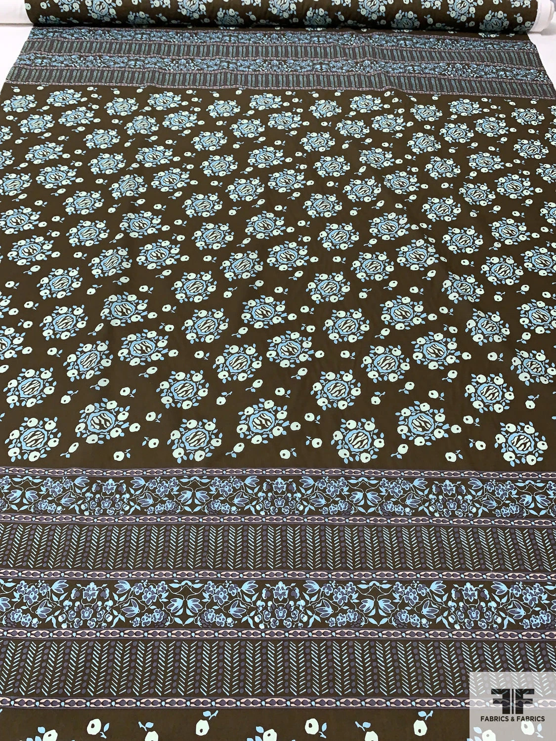 Anna Sui Floral-Inspired Printed Cotton Voile Panel - Army Green / Baby Blue / Light Mint / Dusty Purple 3 Anna Sui Floral-Inspired Printed Cotton Voile Panel - Army Green / Baby Blue / Light Mint / Dusty Purple