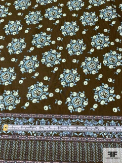 Anna Sui Floral-Inspired Printed Cotton Voile Panel - Army Green / Baby Blue / Light Mint / Dusty Purple 15 Anna Sui Floral-Inspired Printed Cotton Voile Panel - Army Green / Baby Blue / Light Mint / Dusty Purple -Fabrics And Fabrics Store 16246 5