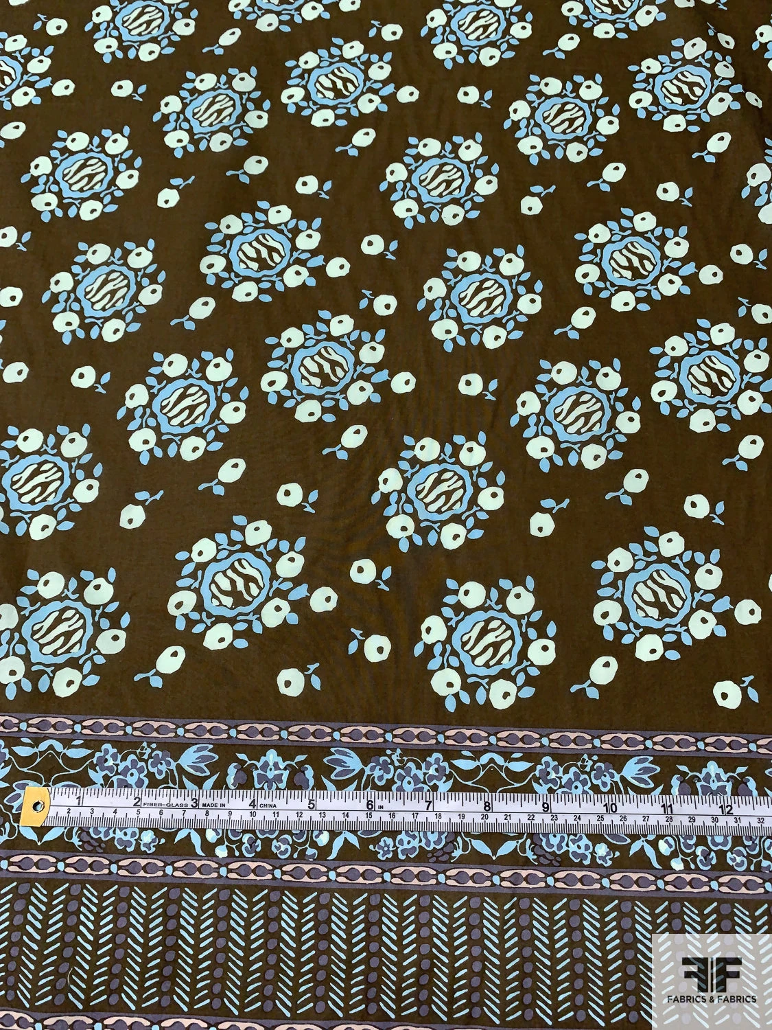 Anna Sui Floral-Inspired Printed Cotton Voile Panel - Army Green / Baby Blue / Light Mint / Dusty Purple 8 Anna Sui Floral-Inspired Printed Cotton Voile Panel - Army Green / Baby Blue / Light Mint / Dusty Purple - Image 6