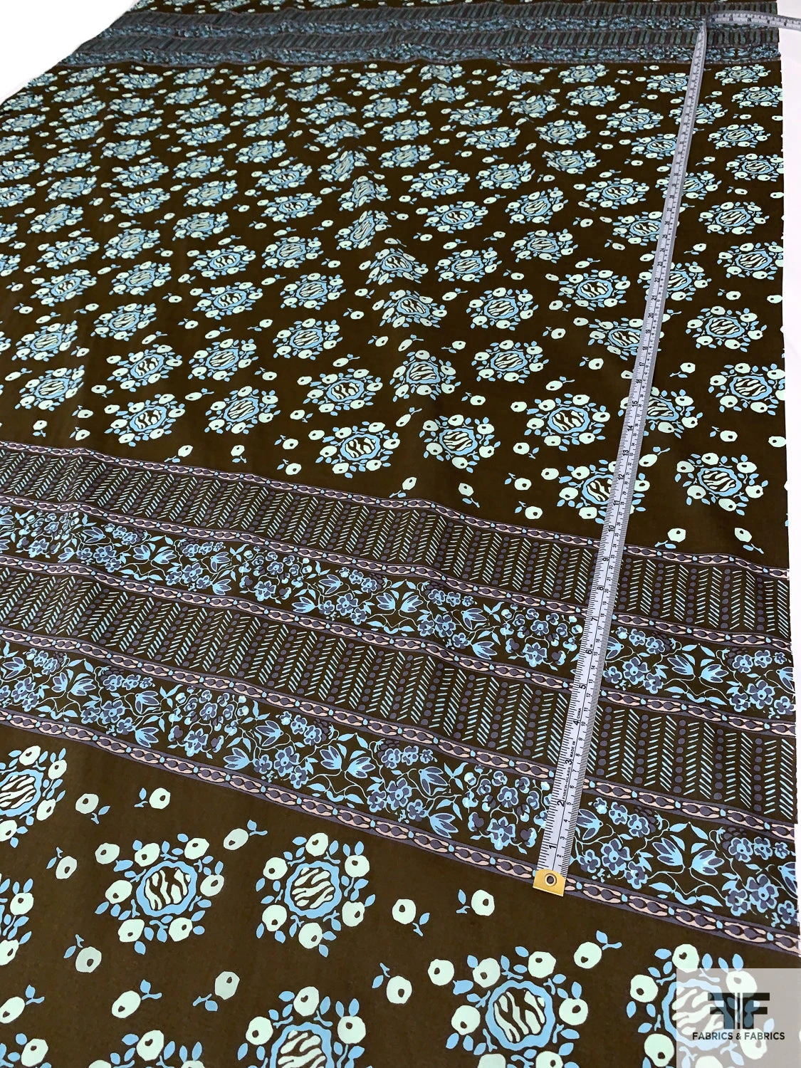 Anna Sui Floral-Inspired Printed Cotton Voile Panel - Army Green / Baby Blue / Light Mint / Dusty Purple 4 Anna Sui Floral-Inspired Printed Cotton Voile Panel - Army Green / Baby Blue / Light Mint / Dusty Purple - Image 2