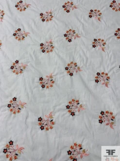 Floral Embroidered Cotton Lawn - Off-White / Yellow / Pink / Black 13 Floral Embroidered Cotton Lawn - Off-White / Yellow / Pink / Black -Fabrics And Fabrics Store 16271 3