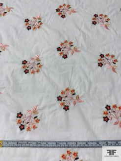 Floral Embroidered Cotton Lawn - Off-White / Yellow / Pink / Black 14 Floral Embroidered Cotton Lawn - Off-White / Yellow / Pink / Black -Fabrics And Fabrics Store 16271 4