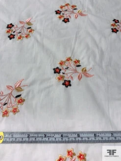 Floral Embroidered Cotton Lawn - Off-White / Yellow / Pink / Black 15 Floral Embroidered Cotton Lawn - Off-White / Yellow / Pink / Black -Fabrics And Fabrics Store 16271 5
