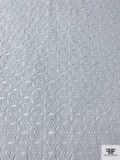 Interlocking Floral Embroidered Eyelet Cotton Voile - Off-White 14 Interlocking Floral Embroidered Eyelet Cotton Voile - Off-White -Fabrics And Fabrics Store 16275 4