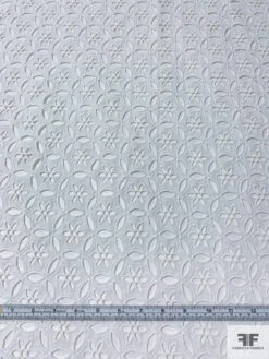 Interlocking Floral Embroidered Eyelet Cotton Voile - Off-White 15 Interlocking Floral Embroidered Eyelet Cotton Voile - Off-White -Fabrics And Fabrics Store 16275 5