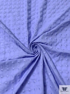 Lela Rose Dot Grid Embroidered Cotton Lawn - Periwinkle