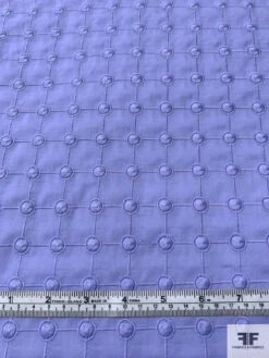 Lela Rose Dot Grid Embroidered Cotton Lawn - Periwinkle -Fabrics And Fabrics Store 16295 5