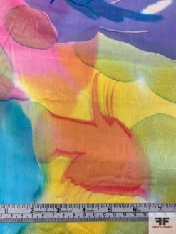 Watercolor Floral Printed Satin Burnout Silk Chiffon - Multicolor 15 Watercolor Floral Printed Satin Burnout Silk Chiffon - Multicolor -Fabrics And Fabrics Store 16301 5