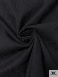 Lela Rose Moiré Stretch Cotton Twill - Black