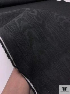 Lela Rose Moiré Stretch Cotton Twill - Black 16 Lela Rose Moiré Stretch Cotton Twill - Black -Fabrics And Fabrics Store 16380 7