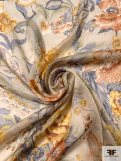 Florals And Paisley In Autumn Printed Silk Chiffon - Dusty Purple / Turmeric / Burnt Orange / Taupe 12 Florals And Paisley In Autumn Printed Silk Chiffon - Dusty Purple / Turmeric / Burnt Orange / Taupe -Fabrics And Fabrics Store 16444 2