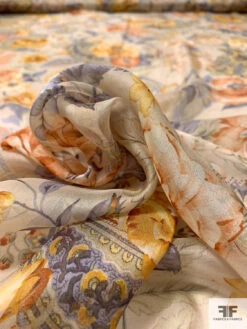 Florals And Paisley In Autumn Printed Silk Chiffon - Dusty Purple / Turmeric / Burnt Orange / Taupe 14 Florals And Paisley In Autumn Printed Silk Chiffon - Dusty Purple / Turmeric / Burnt Orange / Taupe -Fabrics And Fabrics Store 16444 3