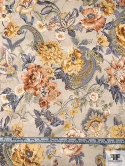 Florals And Paisley In Autumn Printed Silk Chiffon - Dusty Purple / Turmeric / Burnt Orange / Taupe 15 Florals And Paisley In Autumn Printed Silk Chiffon - Dusty Purple / Turmeric / Burnt Orange / Taupe -Fabrics And Fabrics Store 16444 5