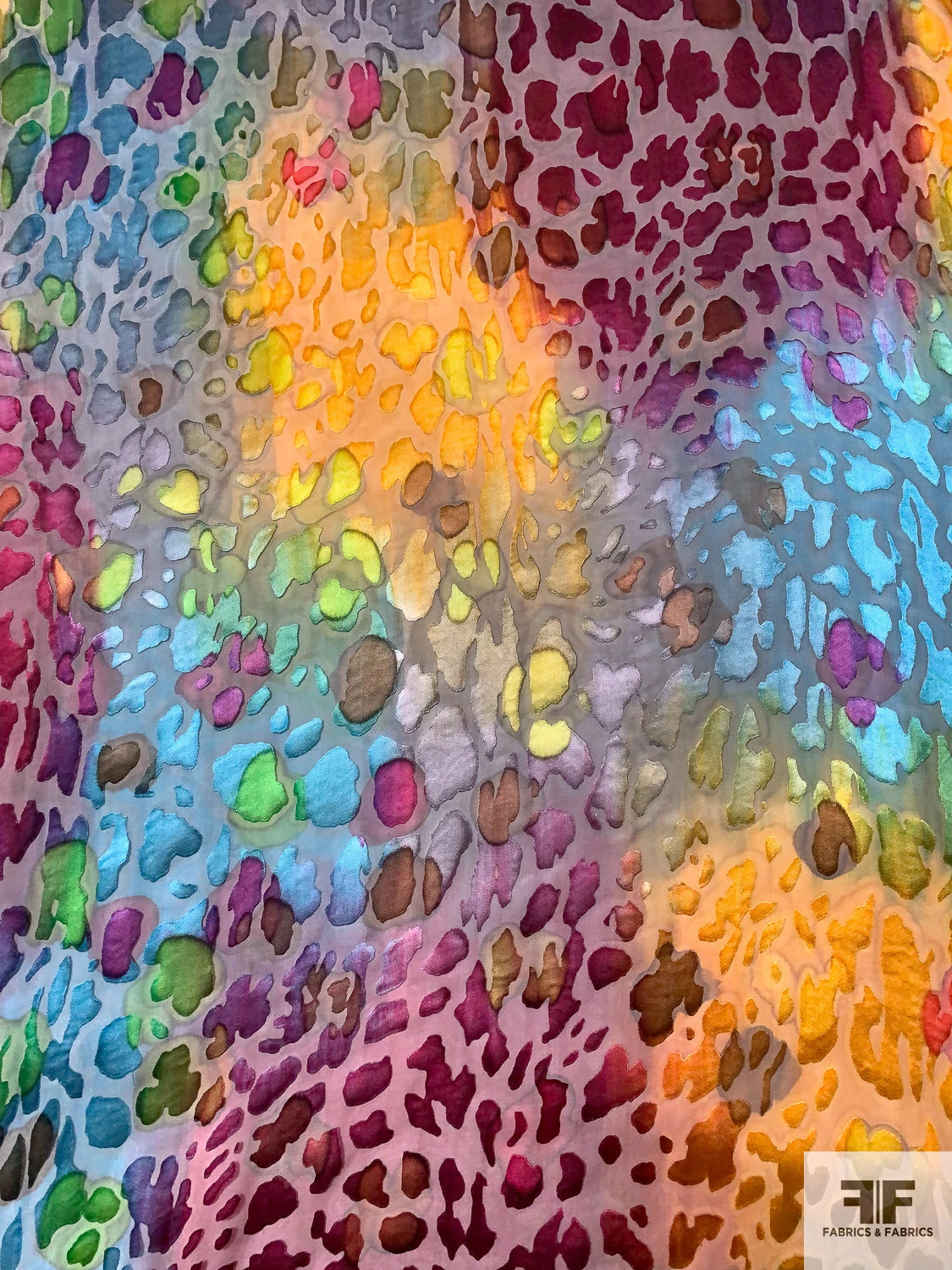 Animal Pattern Inspired Printed Satin Burnout Silk Chiffon - Multicolor 7 Animal Pattern Inspired Printed Satin Burnout Silk Chiffon - Multicolor - Image 5