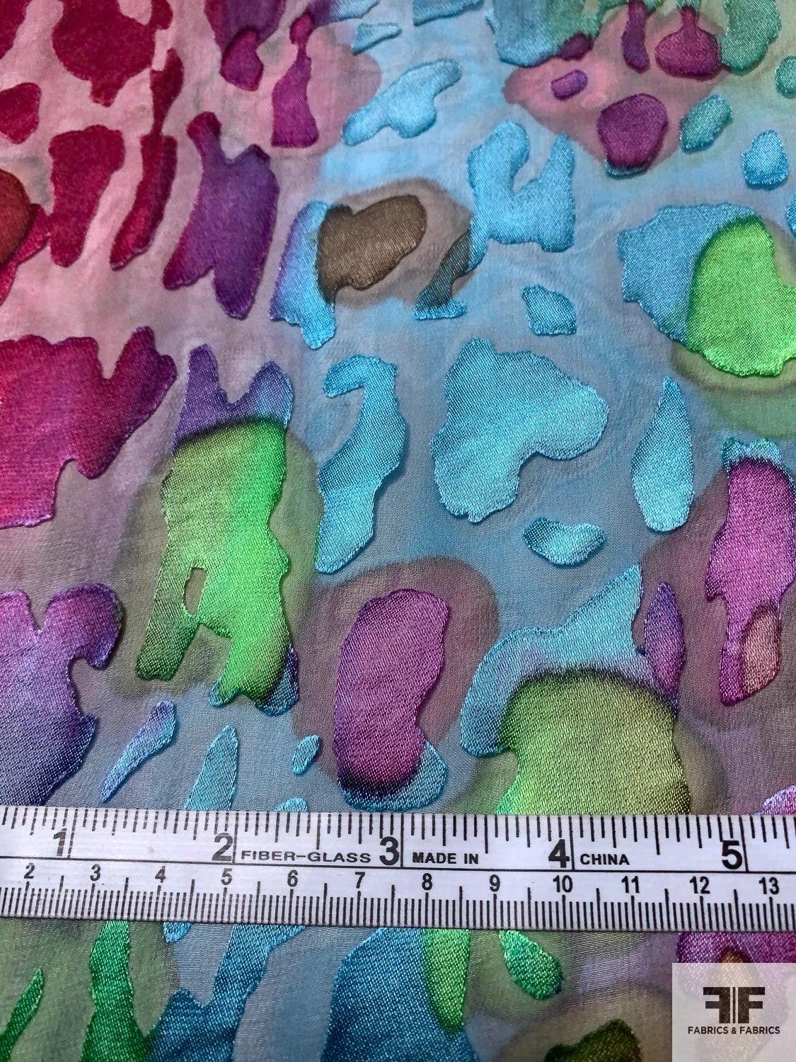 Animal Pattern Inspired Printed Satin Burnout Silk Chiffon - Multicolor 9 Animal Pattern Inspired Printed Satin Burnout Silk Chiffon - Multicolor - Image 7