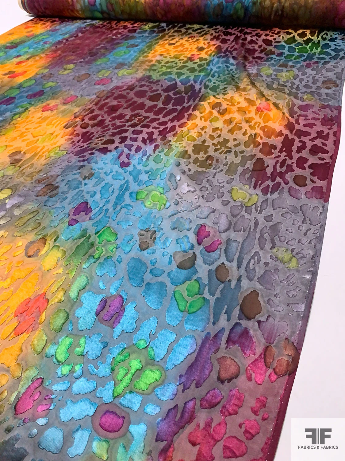 Animal Pattern Inspired Printed Satin Burnout Silk Chiffon - Multicolor 4 Animal Pattern Inspired Printed Satin Burnout Silk Chiffon - Multicolor - Image 2