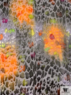 Animal Pattern Inspired Printed Satin Burnout Silk Chiffon - Marigold / Hunter Green / Olive / Black 14 Animal Pattern Inspired Printed Satin Burnout Silk Chiffon - Marigold / Hunter Green / Olive / Black -Fabrics And Fabrics Store 16457 4