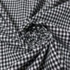 Gingham Check Seersucker Stretch Cotton Shirting - Black / Off-White -Fabrics And Fabrics Store 16533 1