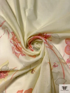 Feminine Floral Printed Cotton Voile - Coral / Pink / Yellow / Sugar Cookie 12 Feminine Floral Printed Cotton Voile - Coral / Pink / Yellow / Sugar Cookie -Fabrics And Fabrics Store 16555 2