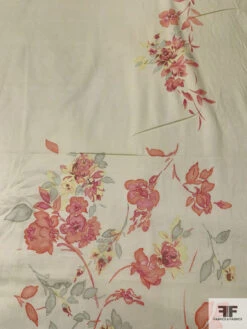 Feminine Floral Printed Cotton Voile - Coral / Pink / Yellow / Sugar Cookie 14 Feminine Floral Printed Cotton Voile - Coral / Pink / Yellow / Sugar Cookie -Fabrics And Fabrics Store 16555 4