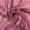 J Mendel Wavy Design Metallic Clip Silk Chiffon - Dusty Rose / Gold / Silver -Fabrics And Fabrics Store 16603 1