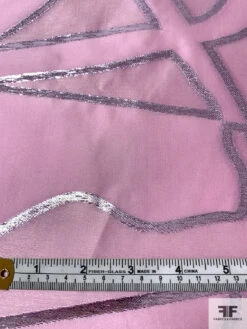 J Mendel Italian Abstract Metallic Design Fine Silk-Blend Taffeta - Orchid Pink / Metallic Lilac 17 J Mendel Italian Abstract Metallic Design Fine Silk-Blend Taffeta - Orchid Pink / Metallic Lilac -Fabrics And Fabrics Store 16612 6