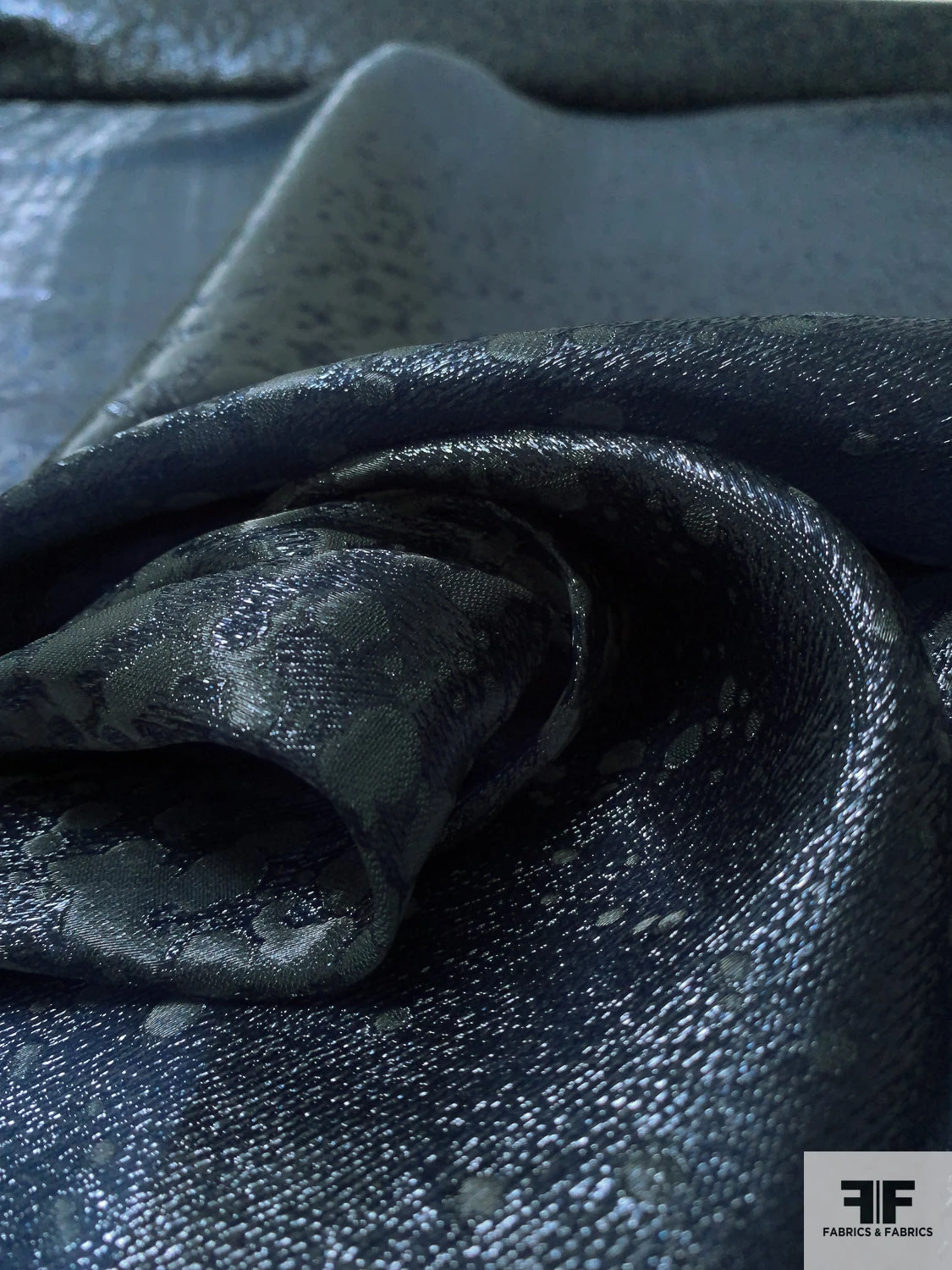 J Mendel Italian Novelty Metallic Horsehair - Navy 6 J Mendel Italian Novelty Metallic Horsehair - Navy - Image 4