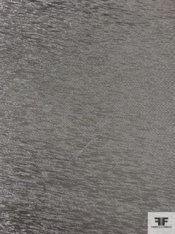 J Mendel French Lurex Pinstriped Silk Chiffon - Silver / Black / Grey -Fabrics And Fabrics Store 16661 3