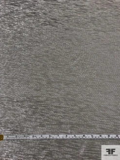 J Mendel French Lurex Pinstriped Silk Chiffon - Silver / Black / Grey -Fabrics And Fabrics Store 16661 4