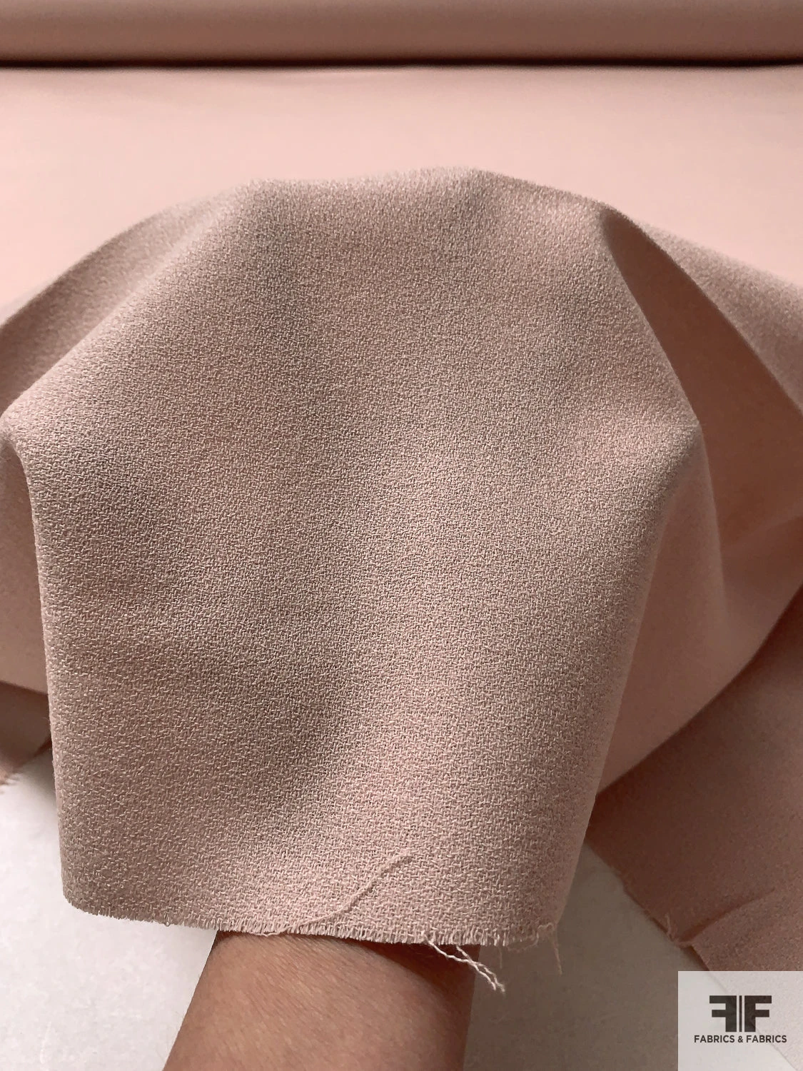 Solid Wool Crepe - Nude 8 Solid Wool Crepe - Nude - Image 6