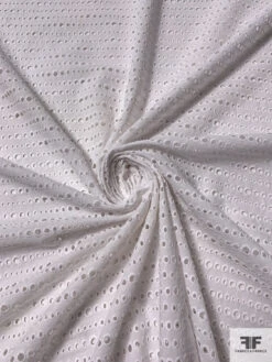 Made In Spain Circles Embroidered Eyelet Cotton Voile - White 12 Made In Spain Circles Embroidered Eyelet Cotton Voile - White -Fabrics And Fabrics Store 16916 2