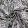 Lurex Pinstriped Floral Silk Chiffon Burnout - Grey / Silver 1 Lurex Pinstriped Floral Silk Chiffon Burnout - Grey / Silver -Fabrics And Fabrics Store 16964 1