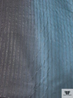 Lurex Pinstriped Ombré Printed Silk Chiffon - Black / Smokey Turquoise / Grey / Silver / Gold 15 Lurex Pinstriped Ombré Printed Silk Chiffon - Black / Smokey Turquoise / Grey / Silver / Gold -Fabrics And Fabrics Store 16966 4