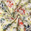 Leaf Vine Embroidered And Printed Cotton Lawn - Yellow / Multicolor -Fabrics And Fabrics Store 16988 1
