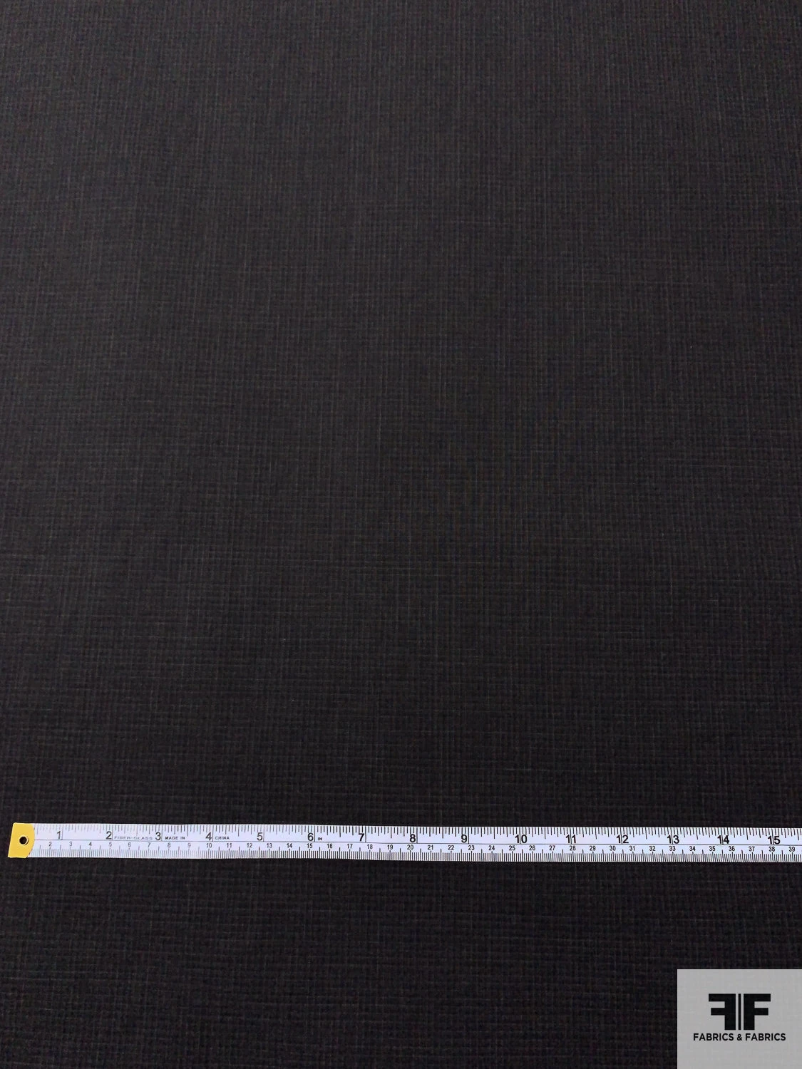 Italian Micro Windowpane Wool Suiting - Darkest Grey 4 Italian Micro Windowpane Wool Suiting - Darkest Grey - Image 2