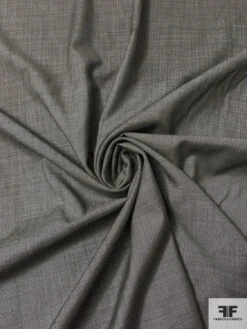 Italian Solid Traditional Wool Suiting - Black / Off-White 12 Italian Solid Traditional Wool Suiting - Black / Off-White -Fabrics And Fabrics Store 17019 2