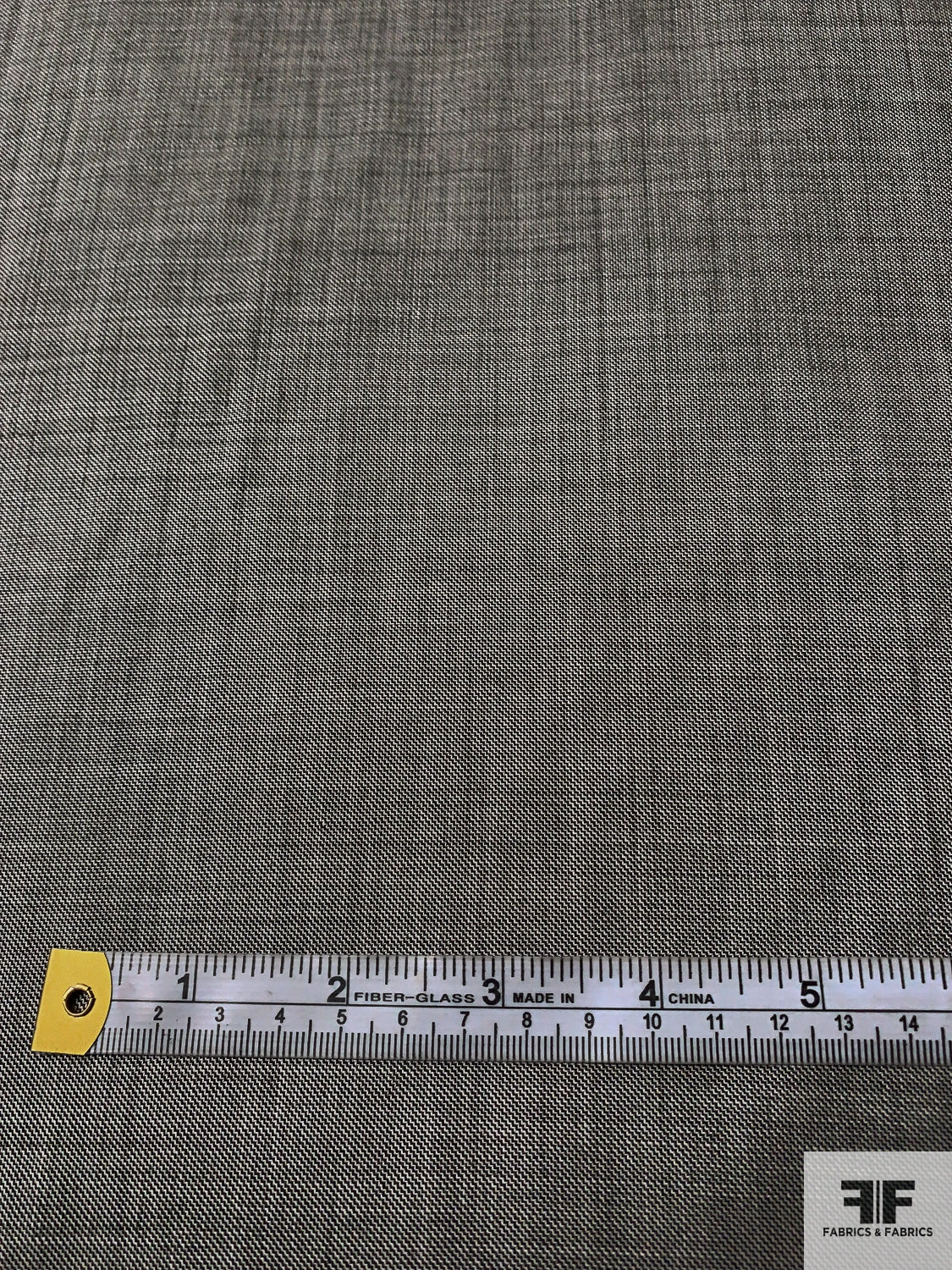 Italian Solid Traditional Wool Suiting - Black / Off-White 4 Italian Solid Traditional Wool Suiting - Black / Off-White - Image 2