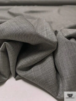 Italian Solid Traditional Wool Suiting - Black / Off-White 15 Italian Solid Traditional Wool Suiting - Black / Off-White -Fabrics And Fabrics Store 17019 8