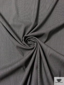 Italian Virgin Wool Blend Dobby Stretch Suiting - Black / Off-White 11 Italian Virgin Wool Blend Dobby Stretch Suiting - Black / Off-White -Fabrics And Fabrics Store 17021 2
