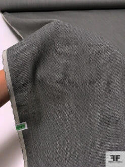 Italian Virgin Wool Blend Dobby Stretch Suiting - Black / Off-White 15 Italian Virgin Wool Blend Dobby Stretch Suiting - Black / Off-White -Fabrics And Fabrics Store 17021 8