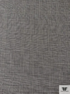 Italian Glen Plaid Wool Suiting - Black / Off-White 13 Italian Glen Plaid Wool Suiting - Black / Off-White -Fabrics And Fabrics Store 17023 3