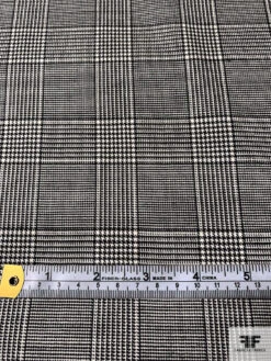 Italian Glen Plaid Wool Suiting - Black / Off-White 14 Italian Glen Plaid Wool Suiting - Black / Off-White -Fabrics And Fabrics Store 17023 5