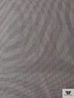 Italian Small Gingham Check Silk And Wool Suiting - Black / Champagne 14 Italian Small Gingham Check Silk And Wool Suiting - Black / Champagne -Fabrics And Fabrics Store 17025 4