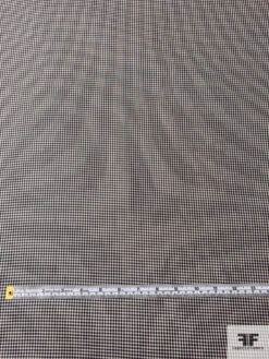 Italian Small Gingham Check Silk And Wool Suiting - Black / Champagne 15 Italian Small Gingham Check Silk And Wool Suiting - Black / Champagne -Fabrics And Fabrics Store 17025 5