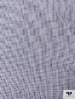 Italian Micro Windowpane Cotton Shirting With Slubs - White / Navy Blue 12 Italian Micro Windowpane Cotton Shirting With Slubs - White / Navy Blue -Fabrics And Fabrics Store 17029 3