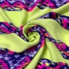 Painterly Ikat-Striped Matte-Side Printed Silk Charmeuse - Highlighter Lime / Purples / Neon Pinks 1 Painterly Ikat-Striped Matte-Side Printed Silk Charmeuse - Highlighter Lime / Purples / Neon Pinks -Fabrics And Fabrics Store 17156 1