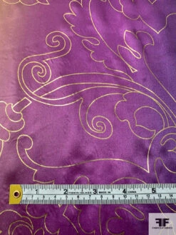 Regal Floral Foil Printed Silk Charmeuse - Purple / Camel / Brown / Gold 14 Regal Floral Foil Printed Silk Charmeuse - Purple / Camel / Brown / Gold -Fabrics And Fabrics Store 17163 5 57688d28 6345 4420 84e4 2c31244d10cb