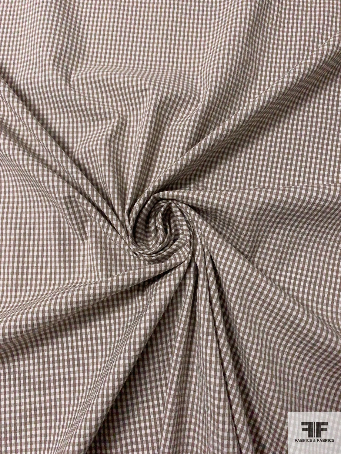Gingham Check Seersucker Yarn-Dyed Cotton Shirting - Olive-Grey / White 6 Gingham Check Seersucker Yarn-Dyed Cotton Shirting - Olive-Grey / White - Image 4